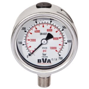 MANOMETER 63 MM RD 0-700 BAR ROSTFRI