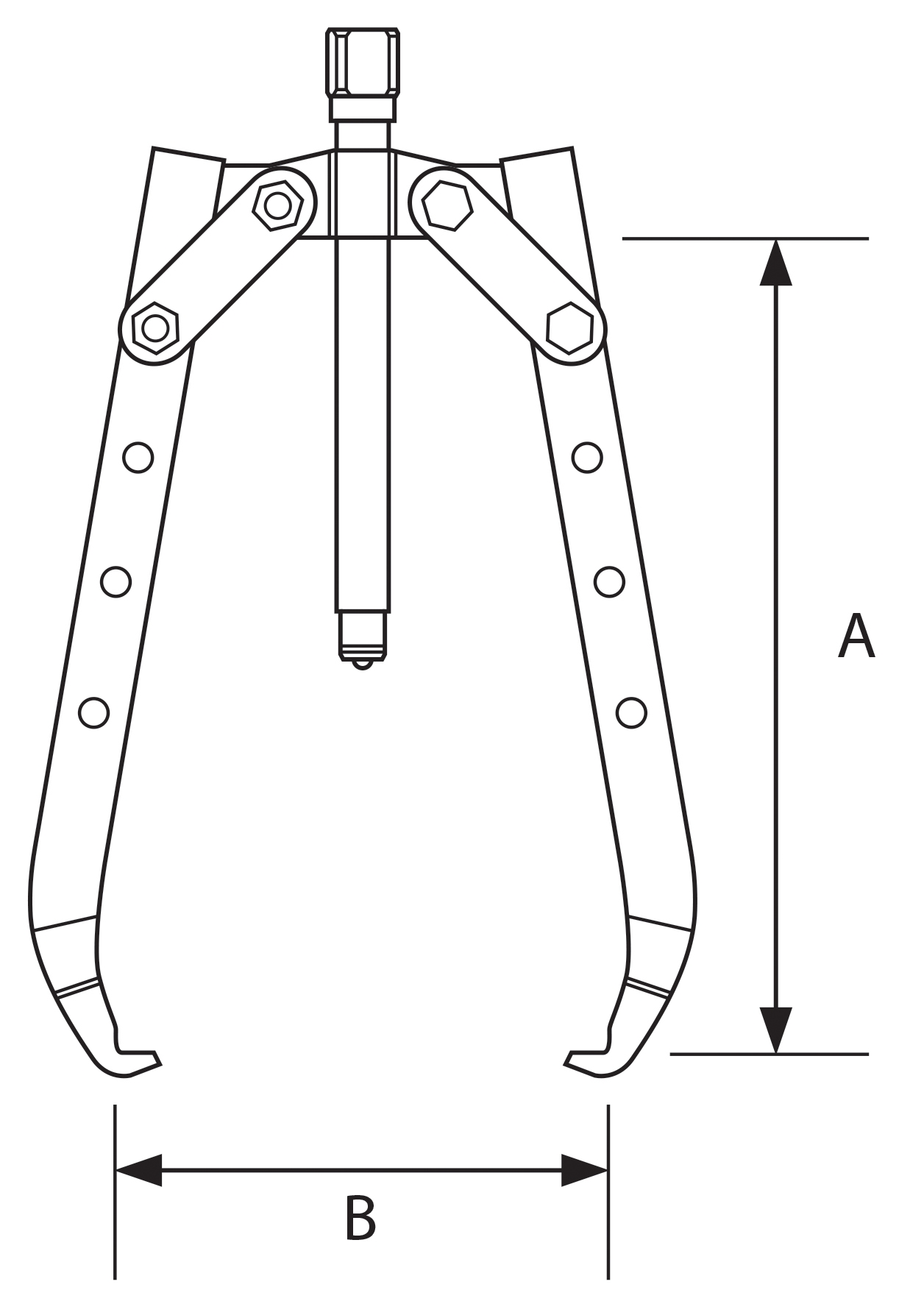 AVDRAGARE 10 TON KORT 2/3-ARM