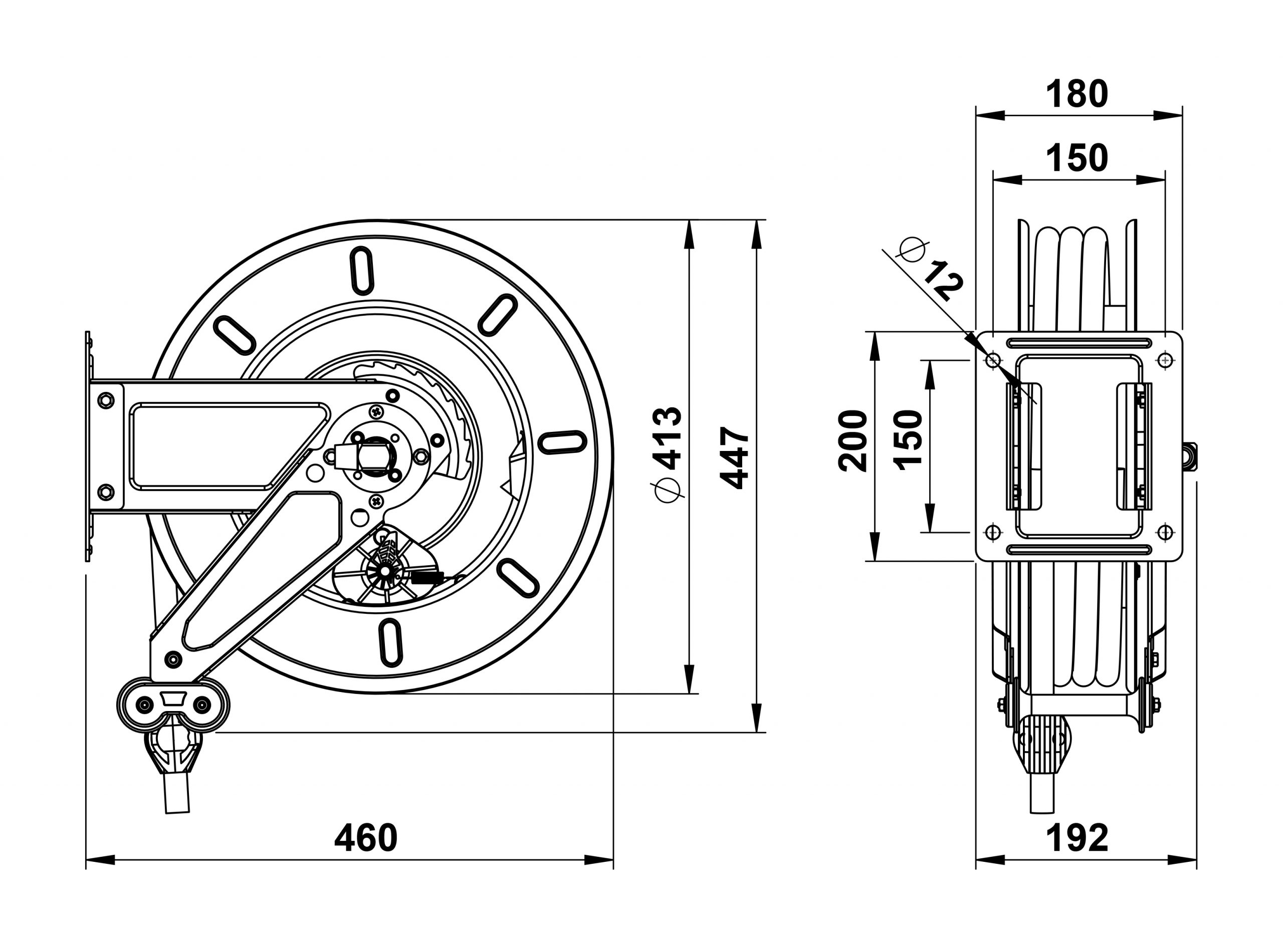 SLANGVINDA 18BAR 1/2" 10M ÖPPEN LUFT, VATTEN 9150 - Bild 2