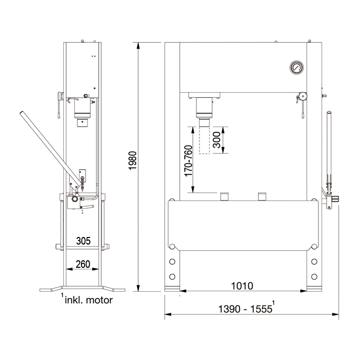 VERKSTADSPRESS P60EH1-D3 60 TON - Bild 4