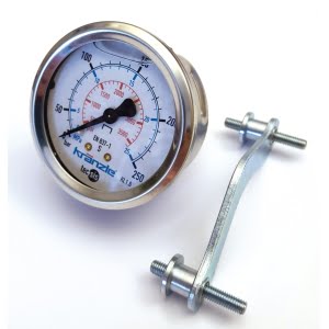 MANOMETER 1/4" 250BAR 63MM BAK