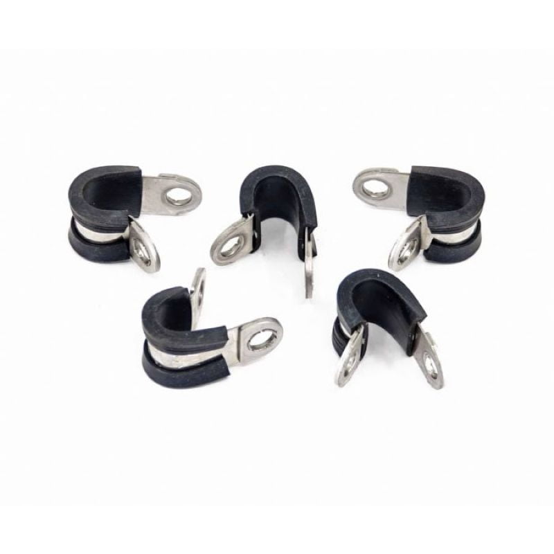 Klammer 8 mm rostfri m. gummiöverdrag 5-pack