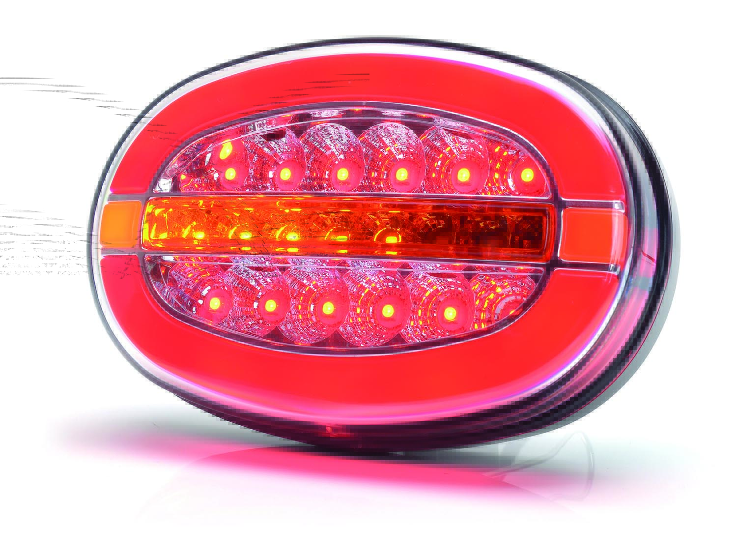 Strands Bakljus 3 funk. Universal LED,12-24V DC, IP69K, Dynamisk blinker
