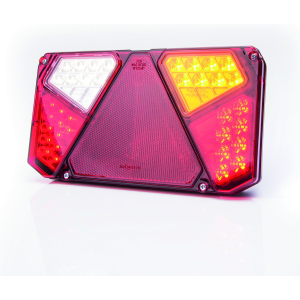 Strands baklampa 5 kammare LED höger,12-24V DC Bak, broms, back, dim, blink