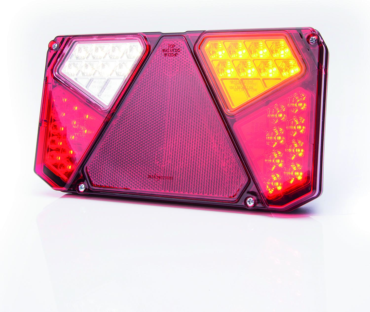 Strands baklampa 5 kammare LED höger,12-24V DC Bak, broms, back, dim, blink