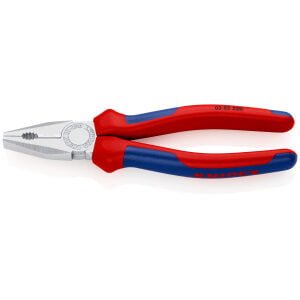 KNIPEX Kombinationstång Med flerkomponentsöverdrag förkromad 200 mm skär med fasett
