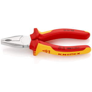KNIPEX Kombinationstång Isolerat med flerkomponentsöverdrag, VDE-testat förkromad 160 mm skär med fa