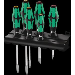 WERA 334 SK/6 Rack Screwdriver set Kraftform Plus