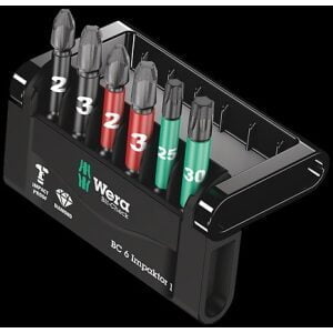WERA Bit-Check 6 Impaktor 1 Bits for PH/PZ/TX screws 851/4 IMP DC 1 x PH 2x50; 1 x PH 3x50;855/4 IMP