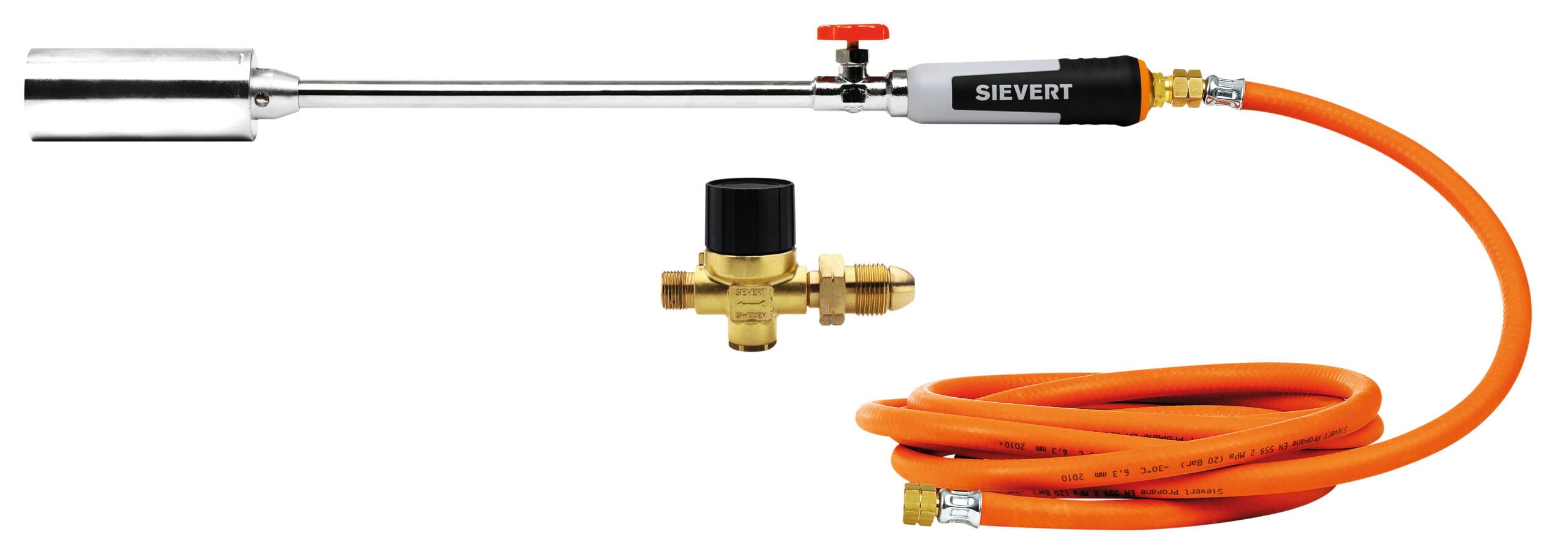 SIEVERT Brännarset komplett innehållande brännare 625010,regulator 306111 samt 10 m gasolslang.