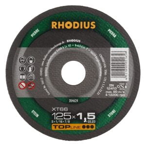 Rhodius XT66 kapskivor för stenmaterial samt titan