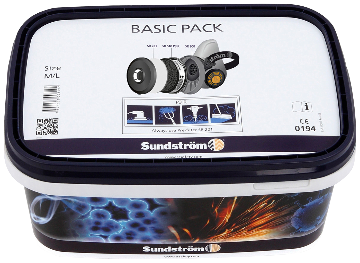 HALVMASK BASIC PACK SR 900 SUNDSTÖM M