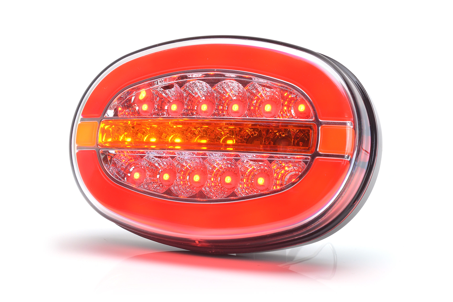 Strands Bakljus 3 funk. Universal LED,12-24V DC, IP69K, Dynamisk blinker - Bild 2