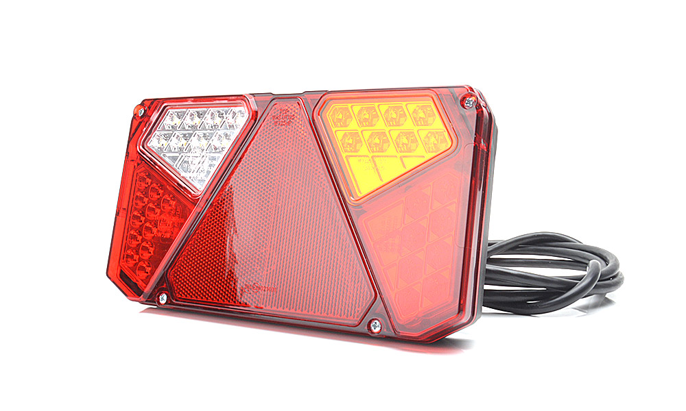Strands baklampa 5 kammare LED höger,12-24V DC Bak, broms, back, dim, blink - Bild 3
