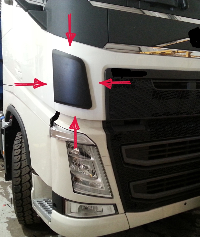 Smutsavvisare passande Volvo FH v.4,Säljs parvis.