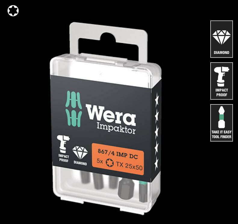 BITS PACK 867/4 IMP DC TX40 WERA 50MM