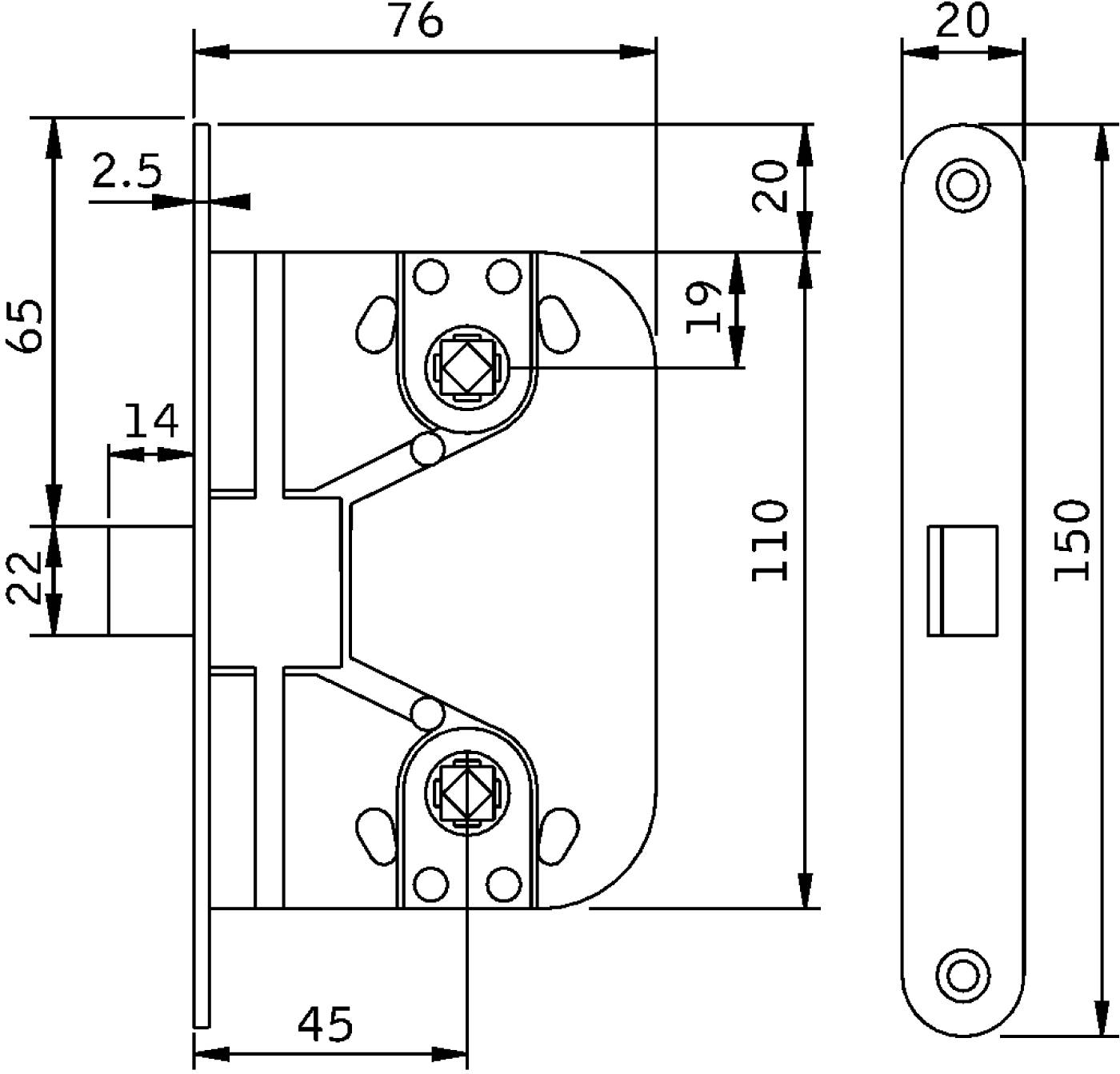 LÅSHUS 414 ABLOY MED 1 NYCKEL EPOXI - Bild 2