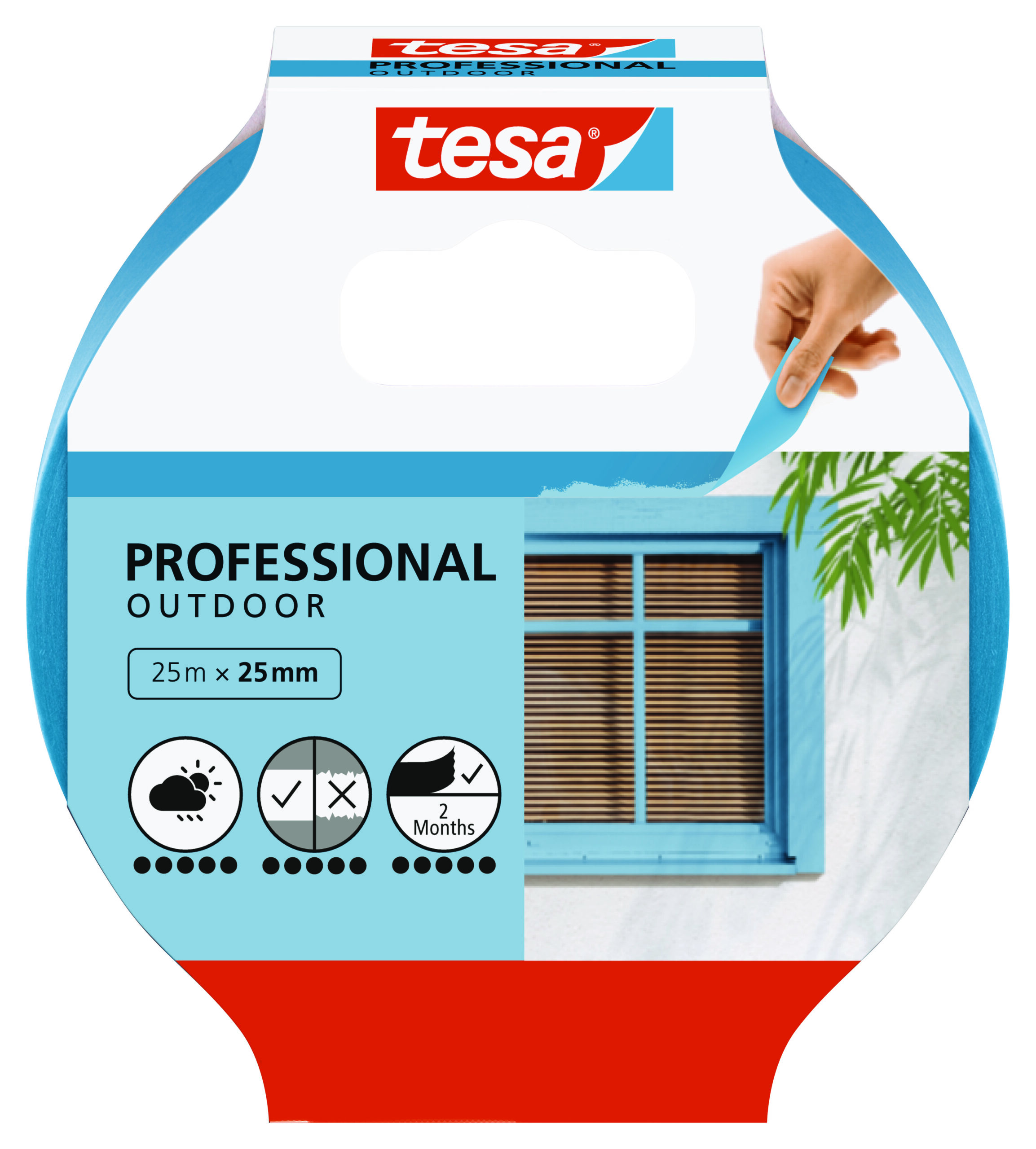 MASKERINGSTEJP 56250 TESA PROFESSIONAL OUTDOOR 25MMX25M