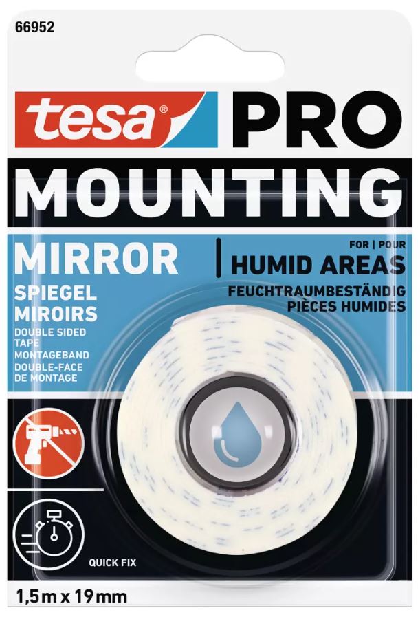 MONTERINGSTEJP 66952 TESA PRO MIRROR 19MMX1,5M