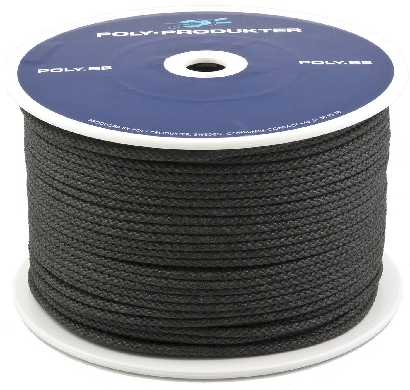TÅGVIRKE POLY POLYPROPYLEN FLÄTAT SVART 8MMX350M