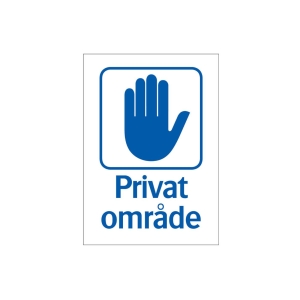 Ordningsskylt 34-7514 Privat område