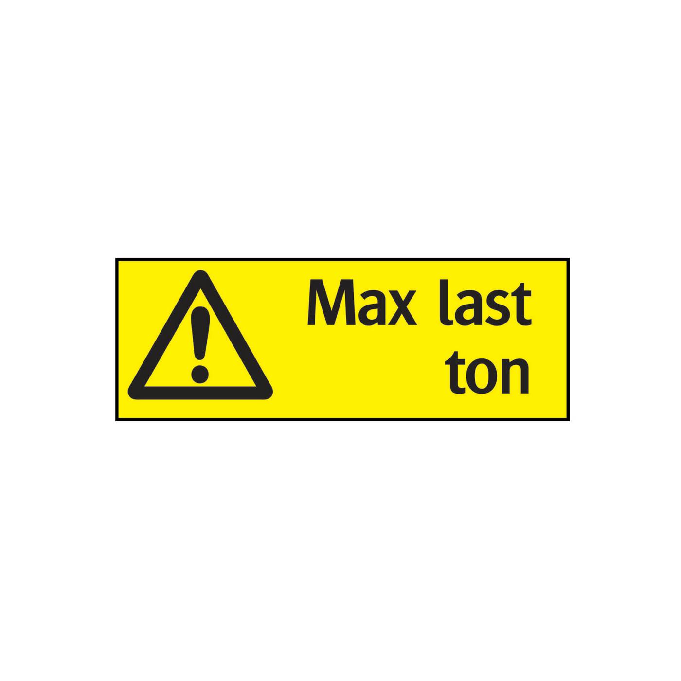 Varningsskylt Max last