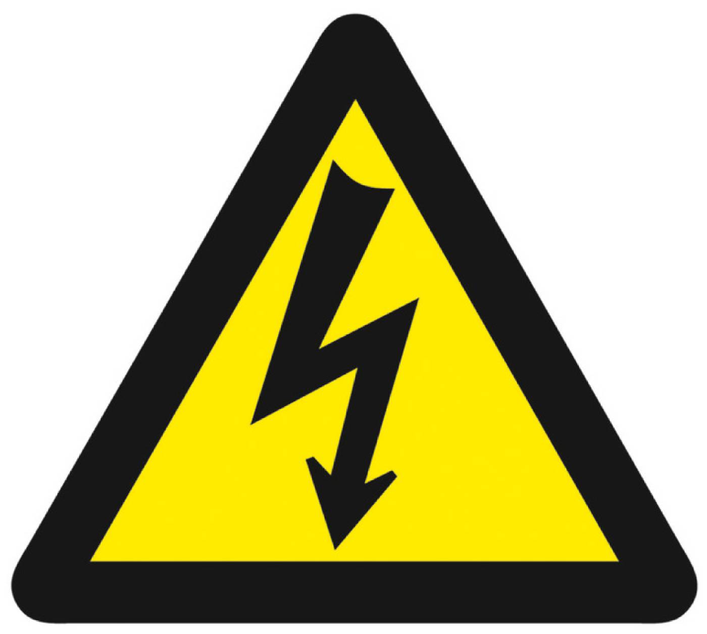 Varningsskylt Elektrisk spänning, trekantig - Bild 2