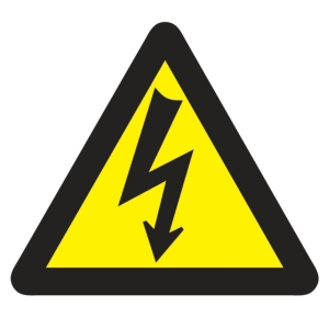 Varningsskylt Elektrisk spänning, trekantig