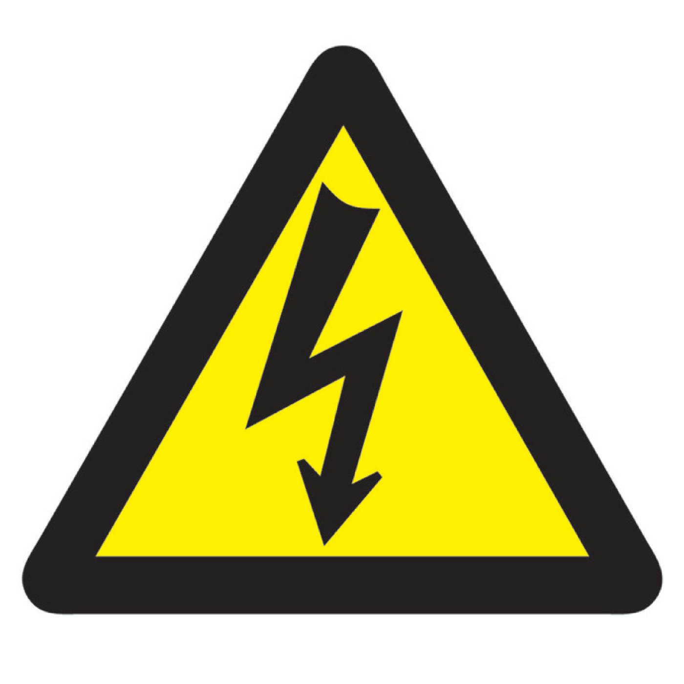 Varningsskylt Elektrisk spänning, trekantig