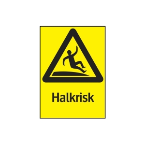 SKYLT 343214 VARNING HALKRISK 210X297MM