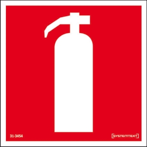 Kompletterande brandskylt Brandsläckare