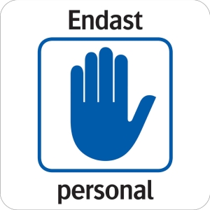 Ordningsskylt Endast personal, golvdekal