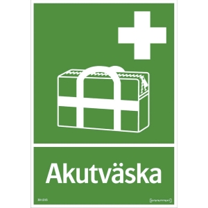 SKYLT 301215 NÖD AKUTVÄSKA 148X210MM