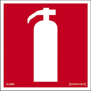 Kompletterande brandskylt Brandsläckare