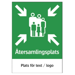SKYLT 303511 ÅTERSAMLINGSPLATS, ALUMINIUM KANTBOCKAD 297X420
