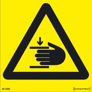 Varningsskylt Klämrisk 36-1050, 36-1050A
