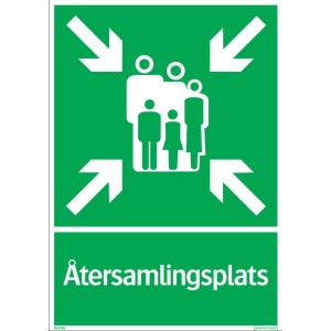 SKYLT 303750 ÅTERSAMLINGSPLATS 297X420MM