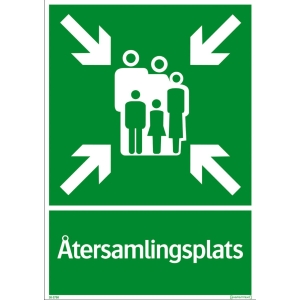 Nödskyltar Återsamlingsplats