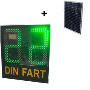 Hastighetsdisplay DIN FART + Solceller