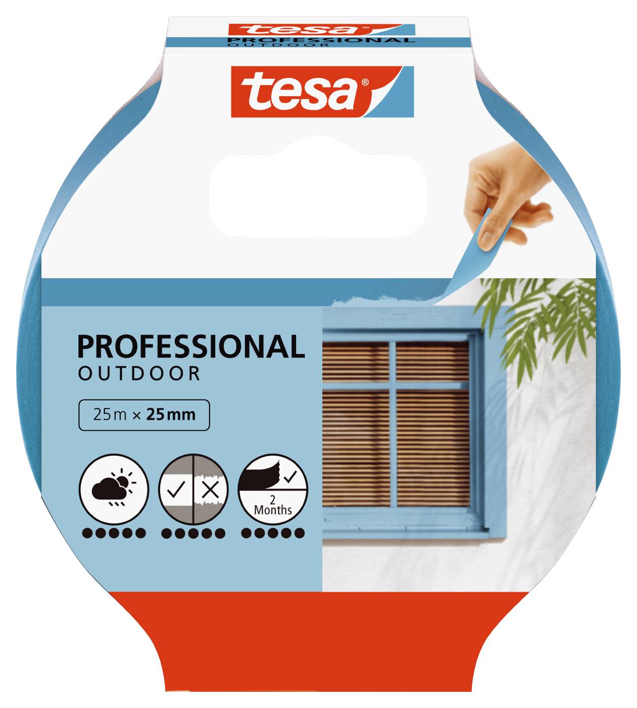 MASKERINGSTEJP 56250 TESA PROFESSIONAL OUTDOOR 25MMX25M - Bild 2