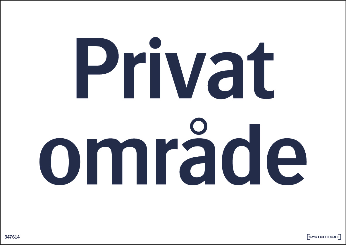Ordningsskylt 34-7614 Privat område - Bild 3
