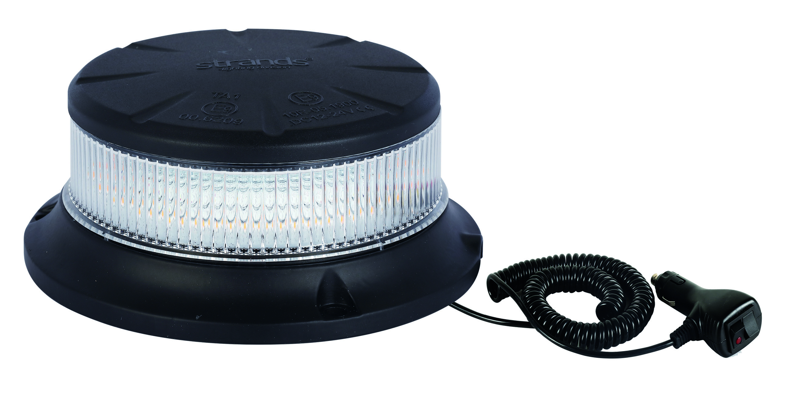 Strands Varningsljus Slim 9-30V DC,Klar lins, orange LED, magnet, 17W, IP67 - Bild 4