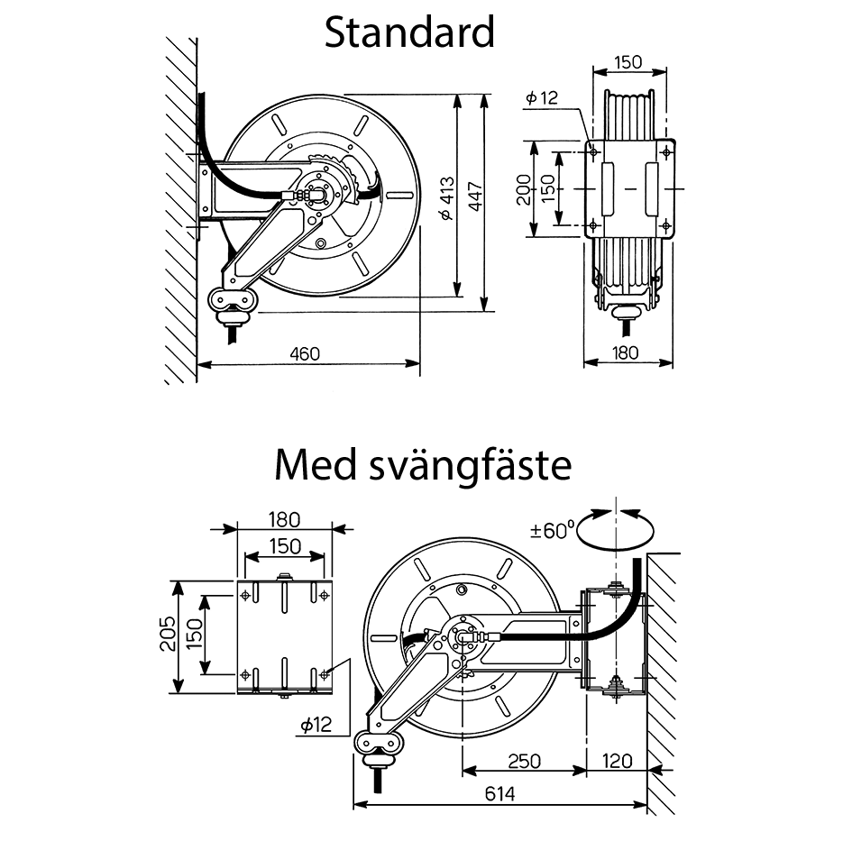 Slangvinda utan slang 60bar (12mm 20m) - Bild 2