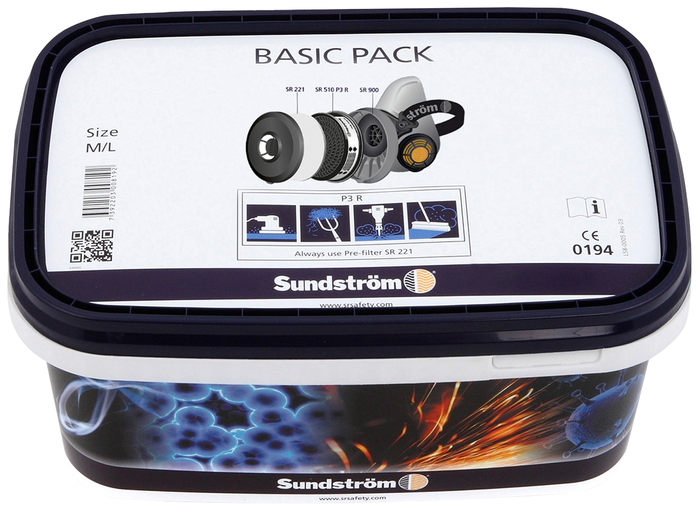 HALVMASK BASIC PACK SR 900 SUNDSTÖM M - Bild 2