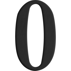 BREVLÅDESIFFRA 0 MILLERS SVART SJÄLVHÄFTANDE 60 MM