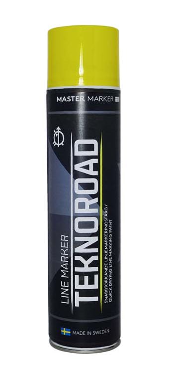 LINJEMARKERINGSFÄRG TEKNOROAD SPRAY MASTER GUL 600ML