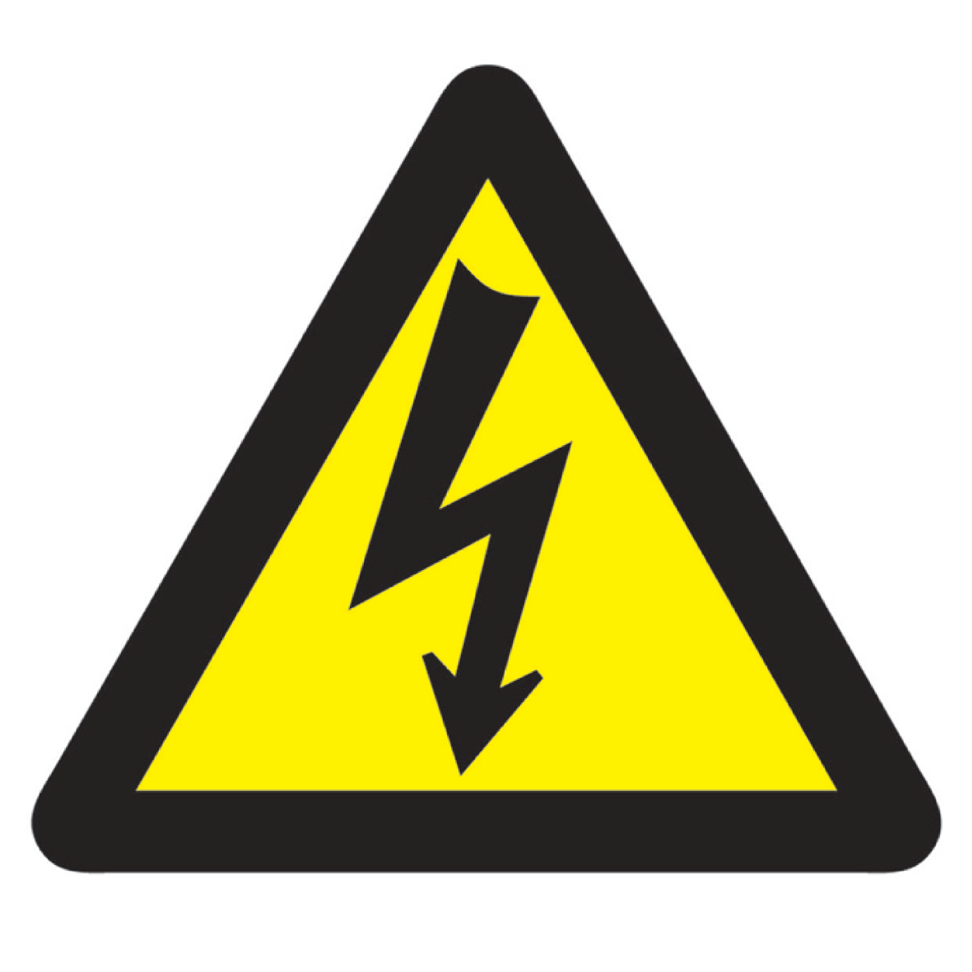 Varningsskylt Elektrisk spänning, trekantig - Bild 3