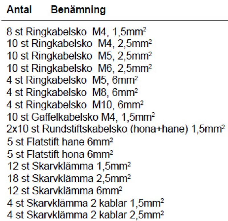 Sortimentlåda Kabelskor mm 160 st - Bild 2