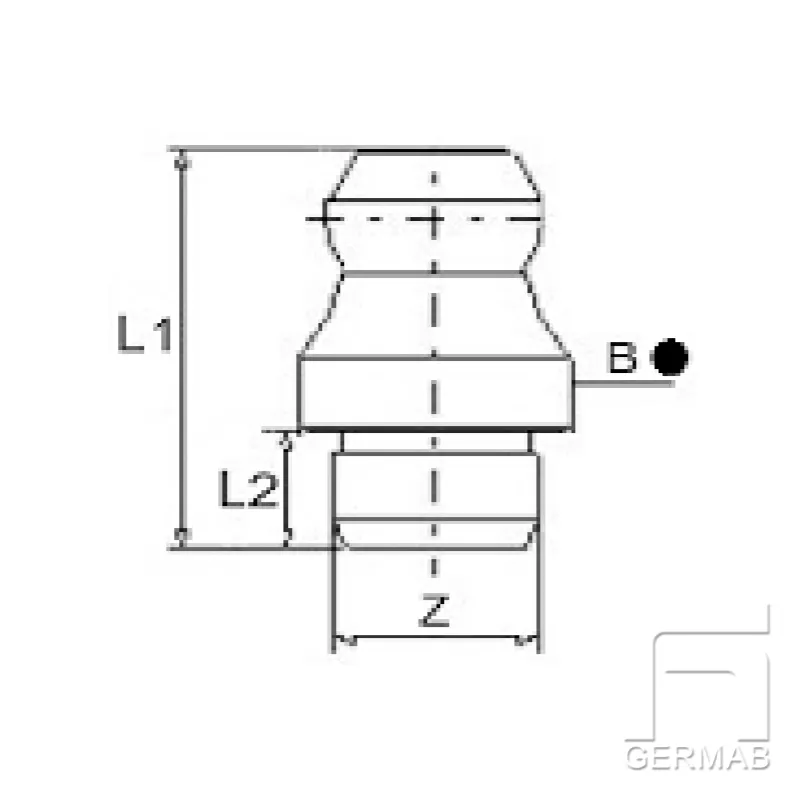 Inslagssmörjnippel H1a rak 6 mm Hydraulisk Rostfri - Bild 2