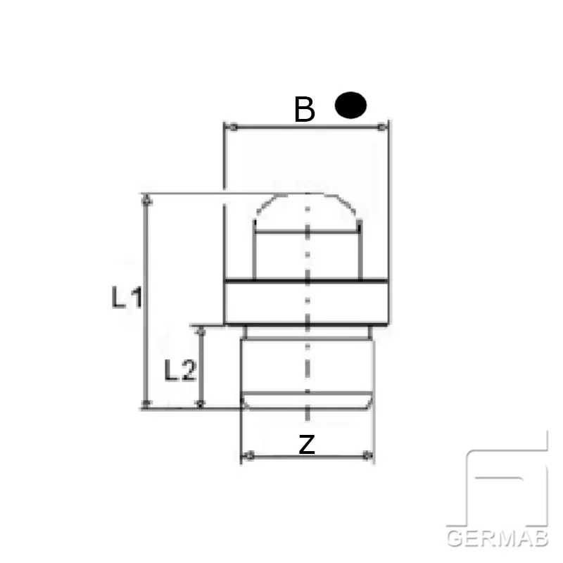 Lubnippel K1a inslagsnippel 10 mm Ball-Type - Bild 2